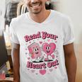 Book Lover Read Your Heart Out Teacher Kids Valentines Men's V-Neck T-Shirt