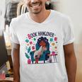 Book Lover Graphic Tee Book Hangover Premium Tri-Blend Men's V-Neck T-Shirt