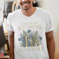 Book Lover Vintage Botanical Friends Premium Tri-Blend Men's V-Neck T-Shirt