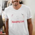 My Book Preference Naughty List Readers Christmas Joke Men's V-Neck T-Shirt