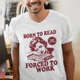 Book Readers Forced To Work Sadness Men's V-Neck T-Shirt Book Readers Forced To Work Sadness Men's V-Neck T-Shirt