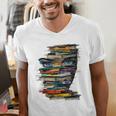 Book Women Graphic Art Colorful Eyes Men's V-Neck T-Shirt Book Women Graphic Art Colorful Eyes Men's V-Neck T-Shirt
