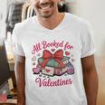 All Booked For Valentines Book Lover Teachers Men's V-Neck T-Shirt All Booked For Valentines Book Lover Teachers Men's V-Neck T-Shirt
