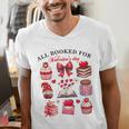All Booked For Valentine's Day Book Lover Bookworm Bookish Men's V-Neck T-Shirt All Booked For Valentine's Day Book Lover Bookworm Bookish Men's V-Neck T-Shirt