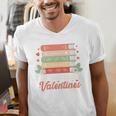 All Booked For Valentines Retro Book Lover Teacher Bookworm Premium Tri-Blend Men's V-Neck T-Shirt