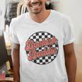 Bookish Baddie Retro Aesthetic Typography Men's V-Neck T-Shirt