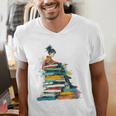 Books Abstract Artist Women Art Painting Books Men's V-Neck T-Shirt Books Abstract Artist Women Art Painting Books Men's V-Neck T-Shirt