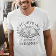 Books I Believe In Love At First Chapter Book Lover Men's V-Neck T-Shirt Books I Believe In Love At First Chapter Book Lover Men's V-Neck T-Shirt