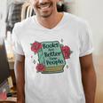 Books Are Better Than People Bookworm Librarian Reader Men's V-Neck T-Shirt Books Are Better Than People Bookworm Librarian Reader Men's V-Neck T-Shirt