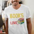 Books Are My Love Language Stack Men's V-Neck T-Shirt