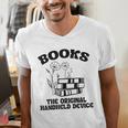 Books The Original Handheld Device Book Lover Men's V-Neck T-Shirt