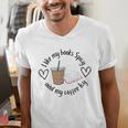I Like My Books Spicy And My Coffee Icy Books Booktok Men's V-Neck T-Shirt I Like My Books Spicy And My Coffee Icy Books Booktok Men's V-Neck T-Shirt