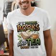 Bookworm If It Involves Books And Tea Lover Reading Premium Tri-Blend Men's V-Neck T-Shirt Bookworm If It Involves Books And Tea Lover Reading Premium Tri-Blend Men's V-Neck T-Shirt