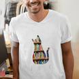 Cat Lover Tee Women Book Lover Reading Librarian Read Men's V-Neck T-Shirt Cat Lover Tee Women Book Lover Reading Librarian Read Men's V-Neck T-Shirt