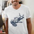 Cavalier King Charles Spaniel Book Nap Vintage Dog Mom Dad Men's V-Neck T-Shirt