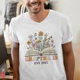 Chapter 12 Years Old 12th Birthday Wildflower Book Lover Men's V-Neck T-Shirt
