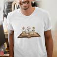Chapter 21 Years Old 21st Birthday Wildflower Book Lover Premium Tri-Blend Men's V-Neck T-Shirt