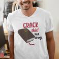 Christian Quote Holy Bible Crack This Book Not Drugs Men's V-Neck T-Shirt