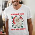 Christmas Bookish He Knows What You'Ve Been Reading Women Men's V-Neck T-Shirt