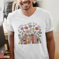 I Closed My Book To Be Here Floral Bookworm Reading Men's V-Neck T-Shirt
