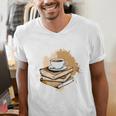 Coffee And Books Adult Books Lover Reading Men's V-Neck T-Shirt Coffee And Books Adult Books Lover Reading Men's V-Neck T-Shirt