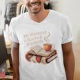 Cozy My Weekend Is Books Blankets Reading Tea Lover Premium Men's V-Neck T-Shirt Cozy My Weekend Is Books Blankets Reading Tea Lover Premium Men's V-Neck T-Shirt