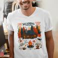 Cozy Reading Cabin Retreat Fall Bookish Autumn Cozy Reader Men's V-Neck T-Shirt Cozy Reading Cabin Retreat Fall Bookish Autumn Cozy Reader Men's V-Neck T-Shirt