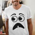 Creepy Face Carrot Halloween Book Character Costume Men's V-Neck T-Shirt