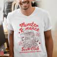 Dark Romance Reader Reading Monster Romance Book Club Men's V-Neck T-Shirt Dark Romance Reader Reading Monster Romance Book Club Men's V-Neck T-Shirt
