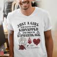 Dark Romance Smutt Book Merch Just A Good Girl STFUATTDLAGG Men's V-Neck T-Shirt Dark Romance Smutt Book Merch Just A Good Girl STFUATTDLAGG Men's V-Neck T-Shirt