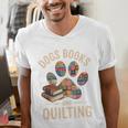Dogs Books And Quilting Men's V-Neck T-Shirt