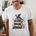 Dragon Hoard Of Books Reading Lover Cute Art Men's V-Neck T-Shirt Dragon Hoard Of Books Reading Lover Cute Art Men's V-Neck T-Shirt
