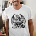 Dragon Reading Book Bookworm Books Dragon Lover Learning Men's V-Neck T-Shirt