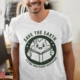 Earth Day 2025 Save Earth It´s Only Planet With Books Reader Men's V-Neck T-Shirt Earth Day 2025 Save Earth It´s Only Planet With Books Reader Men's V-Neck T-Shirt
