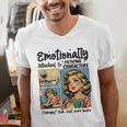 Emotionally Attached To Fictional Characters Just More Books Men's V-Neck T-Shirt Emotionally Attached To Fictional Characters Just More Books Men's V-Neck T-Shirt