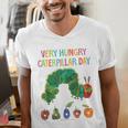 Eric Carle Very Hungry Caterpillar Day Children's Book Men's V-Neck T-Shirt Eric Carle Very Hungry Caterpillar Day Children's Book Men's V-Neck T-Shirt