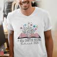 Floral Book A New Chapter Begins Retired 2026 Retirement Men's V-Neck T-Shirt Floral Book A New Chapter Begins Retired 2026 Retirement Men's V-Neck T-Shirt