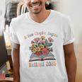 Floral Book Officially Retired 2025 A New Chapter Begins Men's V-Neck T-Shirt