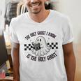 The Only Ghost I Know Is The Holy Ghost Ghost Read Book Men's V-Neck T-Shirt