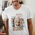 Girl Read Your Bible Christian Faith Jesus Book Men's V-Neck T-Shirt
