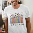God Says I Am Floral Book Cute Christian Girl Teen Religious Men's V-Neck T-Shirt