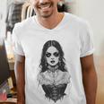 Gothic Goth Girl Woman Movie Book Art Men's V-Neck T-Shirt Gothic Goth Girl Woman Movie Book Art Men's V-Neck T-Shirt