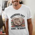 Groundhog Day Librarian Book Lover Reader Library Men's V-Neck T-Shirt Groundhog Day Librarian Book Lover Reader Library Men's V-Neck T-Shirt