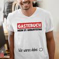 Guest Book Wir Waren Dabei Mein 57 Geburtstag German Men's V-Neck T-Shirt
