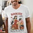 Halloween Bookish Witchy Book Club Hot Girls Read Men's V-Neck T-Shirt Halloween Bookish Witchy Book Club Hot Girls Read Men's V-Neck T-Shirt