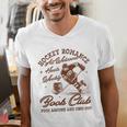 Hockey Romance Smut Reader Book Club Book Lover Bookish Men's V-Neck T-Shirt Hockey Romance Smut Reader Book Club Book Lover Bookish Men's V-Neck T-Shirt