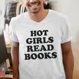 Hot Girls Read Books Lover Bookworm Librarian Book Reading Men's V-Neck T-Shirt