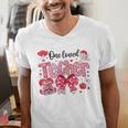 HUGvyn One Loved Teacher Valentine Book Heart Reading Bow Men's V-Neck T-Shirt HUGvyn One Loved Teacher Valentine Book Heart Reading Bow Men's V-Neck T-Shirt