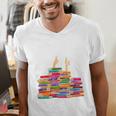 I'm Fine Reading Books Reader Book Lover Librarian Men's V-Neck T-Shirt I'm Fine Reading Books Reader Book Lover Librarian Men's V-Neck T-Shirt