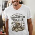 Introverted Book Club Member Anti Social Reader Men's V-Neck T-Shirt Introverted Book Club Member Anti Social Reader Men's V-Neck T-Shirt